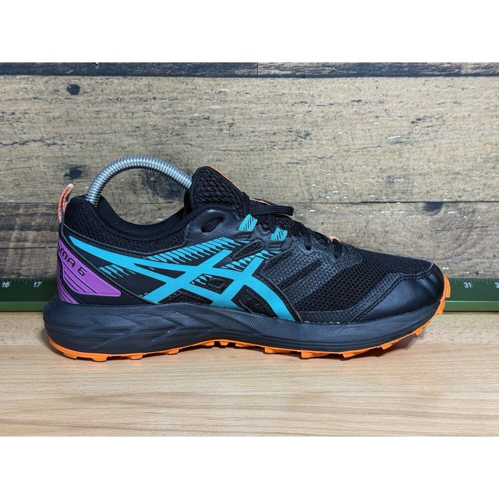 Asics Gel-Sonoma Trail Running Shoes Black Lavender Green 9 Beautiful Colorway - Picture 3 of 11